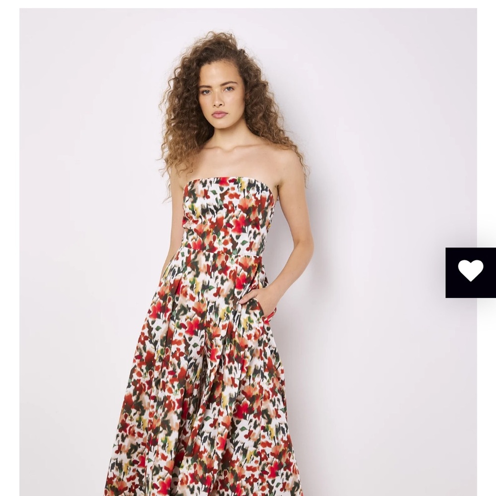 Floral Strapless Maxi Jumpsuit